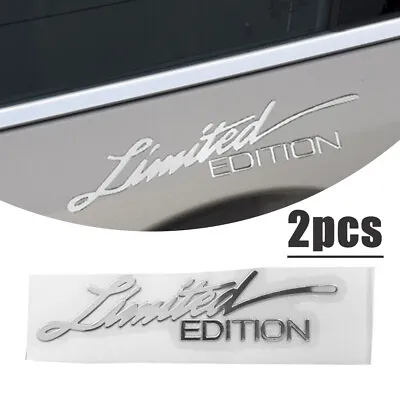 $10.38 • Buy 2pcs Silver Limited Edition Logo Metal Emblem Badge Sticker Decals Accessories