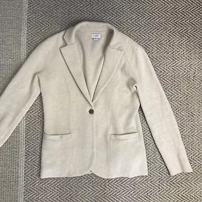 J Crew Sweater Cardigan Women’s Size Petite Small Long Sleeve Beige 100% Cotton • $24