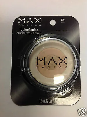 Max Factor Colorgenius Mineral Pressed Face Powder LIGHT #100 NEW. • $18.69