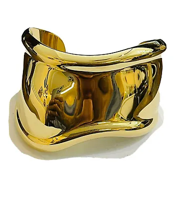 Tiffany & Co Elsa Peretti Small Open Side Cuff 18K Gold - Bones Design • $1