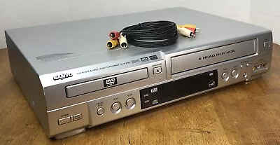 Sanyo DVW-6100 DVD VCR VHS Combo 4 Head Hi-Fi Player W/ RCA Cable TESTED Clean • $49.99