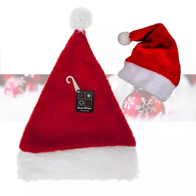 £3.54 • Buy PMS® Luxury Deluxe Plush Fluffy Christmas Santa Hat Fancy Dress Party Accessory
