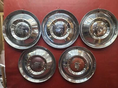 Factory 1954 Mercury Monterey 15  Hubcaps Wheel Covers FIVE Also Fits 1955 • $69.99