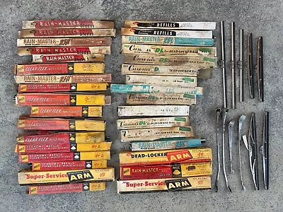 🔥 VINTAGE NOS 1940's & 195's ANCO RAIN MASTER WIPER BLADES & REFILLS  LOT SALE  • $175