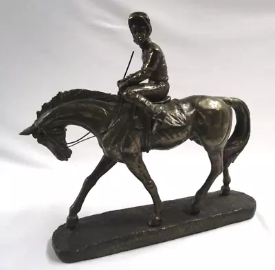 Veronese Race Horse & Jockey Bronze Effect  2.1 Kilos • £12.99