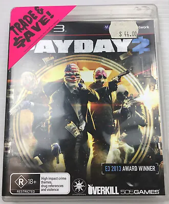 PAYDAY PS3 Playstation 3 GAME 2 R4 R18+ • $10.49