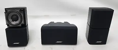 3 Bose Double Cube Speakers Lifestyle Acoustimass Black In Working Order Free SH • $48.99