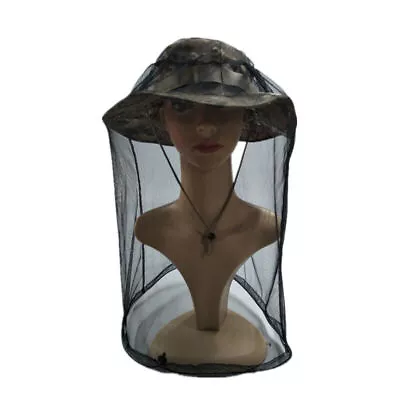 Camping Fishing Mesh Face Protector Anti Mosquito Head Net Bee Bug Insect Hat • $6.50