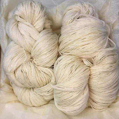 500 Gms 4ply Merino Wool Undyed Yarn Textiles Weaving Knitting Crochet • £25