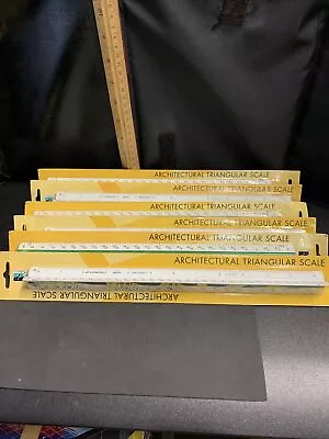 Triangular Architectural Scale Ruler 12  Plastic Architect Scale Green Lot 6 • $29.99