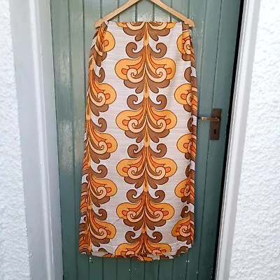 £12 • Buy Vintage Retro 1970s/70s Psychedelic  Pair Of Curtains Width 44  Drop 89  (A) 