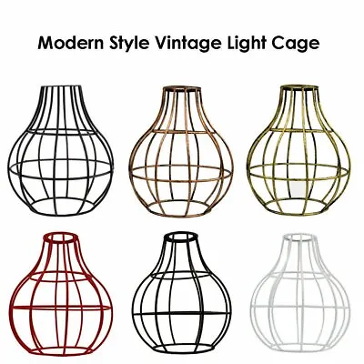 £8.24 • Buy Metal Frame Lamp Cage Vintage Lampshade Balloon Industrial Light Guard Bar Cafes
