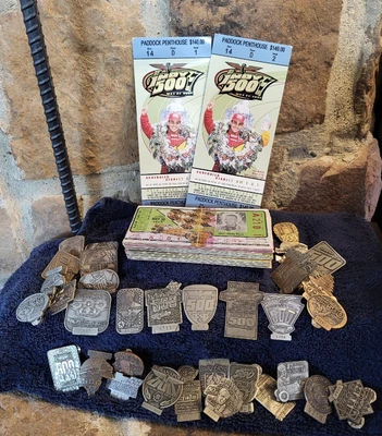 $725.95 • Buy INDY 500 LOT (34) Pit Badges (40)TICKETS. 1959 - 2008 74 Items GREAT COLLECTION.