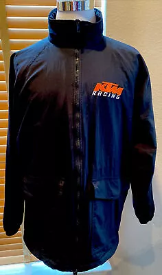 KTM Racing Hard Equipment Black MotoGP Fleece Lined Jacket Coat Size S • $125