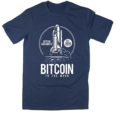 Bitcoin To The Moon T-Shirt - Cryptocurrency BTC LTC Crypto - 6 Colours • $27.55