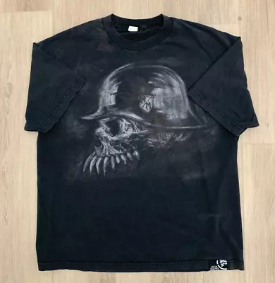 Vintage Y2K Metal Mulisha Skull Tee Sunfaded Black Sz XL Grunge Punk Cyber • $27.77