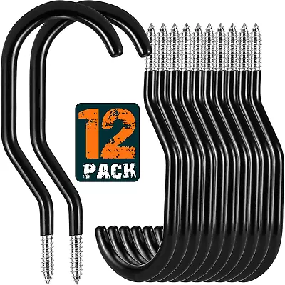 12 Pack Garage Bike Hooks Heavy Duty Ceiling Hooks With Non Slip Coating Utility • $26.52