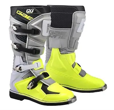 Gaerne Motocross Boots GX-J Kids Grey Yellow Flo MX Off-Road Enduro Quad ATV • £175.50