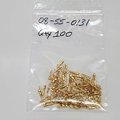 Lot Of 100 - Molex 08-55-0131 Crimp Terminals KK 254 ~ Gold ~ 22-30 AWG • $37.50