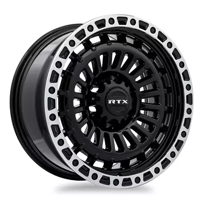 17 Inch 17x9 RTX Moab Gloss Black Machined Lip Wheels Rims 6x5.5 6x139.7 +0 • $807.96