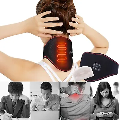 Magnetic Electric Heating Neck Support Brace Collar Pain Relief Pad Tourmaline • $13.99