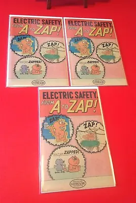$19.99 • Buy Electric Safety From A To Zap! 1972 3 Promotional Comic Books Lot B Higher Grade