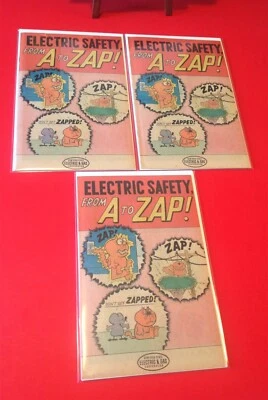 Electric Safety From A To Zap! 1972 3 Promotional Comic Books Lot B Higher Grade • $19.99