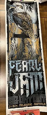 2014 Pearl Jam Melbourne Limited Ed Screen Print Concert Poster Rhys Cooper • $188