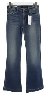 J BRAND Love Story Ingenue Mid Rise Kick Flare Jeans Women's W26 Whiskers Faded • $58.87