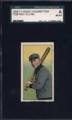 1909-11 T206 Roy Ellam Southern League Nashville SGC Authentic Hindu Back • $950