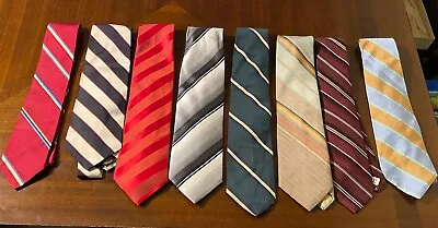 Lot Of 8 Vintage 50s-60s Neckties Ties Striped Woodmere Sears Robert Talbots • $14.95