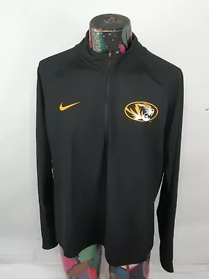 MISSOURI Tigers Shirt Womens XXL Black 1/4 Zip Nike Pullover Dri Fit Top • $16