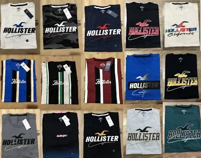 NWT HOLLISTER Embroidered & Printed Logo Graphic Men T Shirt Tee By Abercrombi​e • $16.99