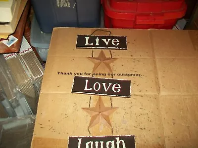 Vintage Live-Love-Laugh Wall Hanging Sign • $24.99