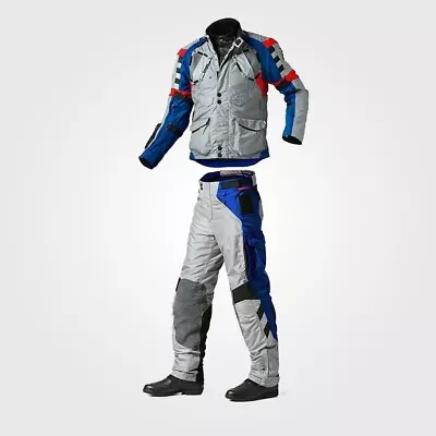 Pro 3 BMW Motorrad Rallye Grey & Blue Jacket & Pant Motorcycle Racing Suit • $250