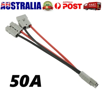 $17.25 • Buy 50 Amp Anderson Plug Cable Y Connector Harness Adaptor Splitter Extension Wiring