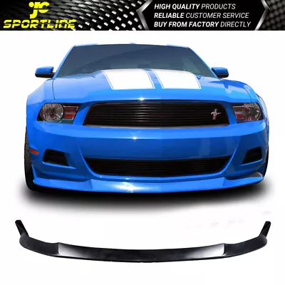 Fits 10-12 Ford Mustang V6 2Dr S Style Front Bumper Lip Spoiler - PU • $109.98