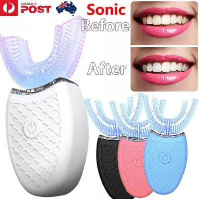 Sonics Electric Toothbrush Automatic U-Shaped Wireless Teeth Whitening Brush USB • $23.74