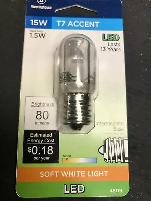 T7 Accent LED 1.5 Watt Lamp Intermediate Base Soft White NIB • $4