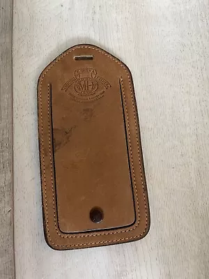 Vintage 80s Original Marley Hodgson Ghurka Leather Luggage Tag Preowned • $41.99