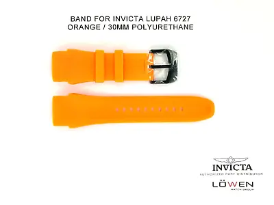 Authentic Invicta Lupah 6727 Orange Polyurethane 30MM Watch Band • $34.95