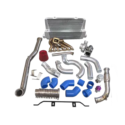 Turbo Manifold Downpipe Intercooler Kit For IS300 2JZGTE 2JZ-GTE Swap Blue • $3802.68