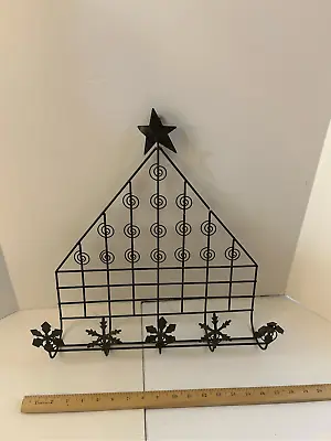 Metal Hanging Holiday Christmas Card Holder 18x16 • $25