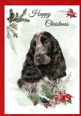 Cocker Spaniel Dog A6 (4  X 6 ) Christmas Card - Blank Inside - By Starprint • £2.85