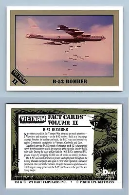 B-52 Bomber #17 Vietnam Volume II 1991 Dart Fact Card • £1.25