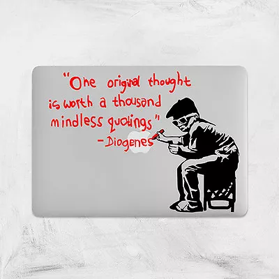 £5.39 • Buy Banksy One Original Thought Boy Decal For Macbook Pro Sticker Vinyl Laptop Mac