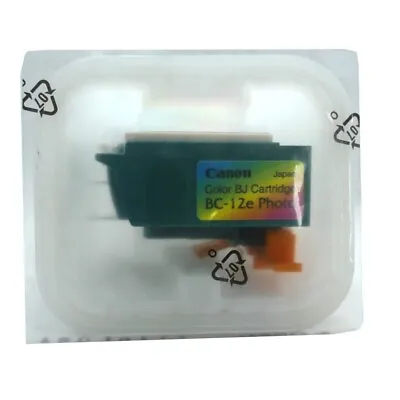 Original Canon Low Capacity BC-12e Photo Color For Bjc 55 85 Blister Pack • £34.30