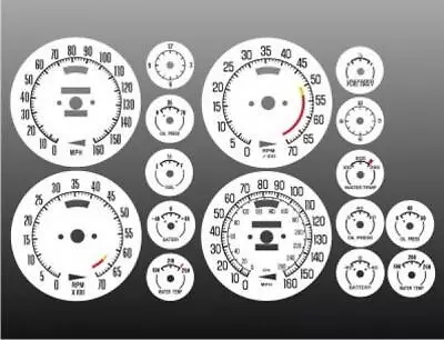 $27.99 • Buy White Face Gauges For 1968-1977 Chevrolet Corvette