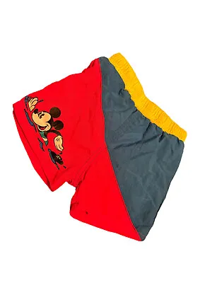 Vintage Mickey Mouse Swiming Swim Trunks Shorts Disney For Kids No Tag • $25