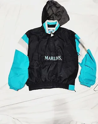 Vintage Florida Marlins Jacket Men’s L Blue Embroidered   • $65